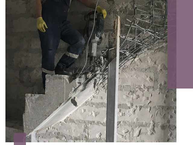 Демонтаж металлических и бетонных лестниц в Озёрске