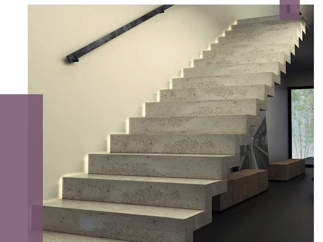 Облицовка бетонных лестниц в Озёрске от 4564 руб/м2