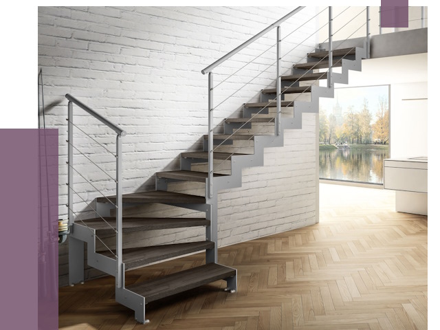 Г-образные лестницы под ключ в Озёрске от 36765 руб. | ПРОЛЁТ-Озр