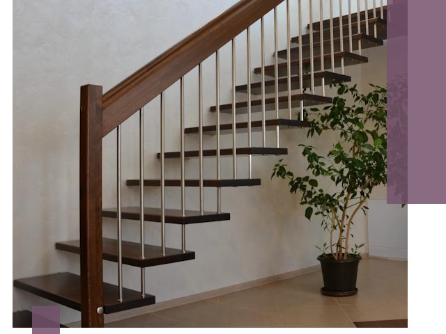 Лестницы на больцах под ключ в Озёрске – изготовление и монтаж