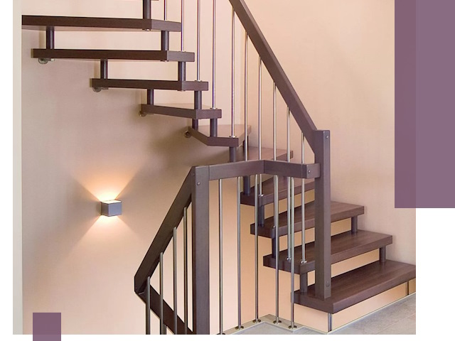 Изготовление лестниц на больцах в Озёрске под ключ