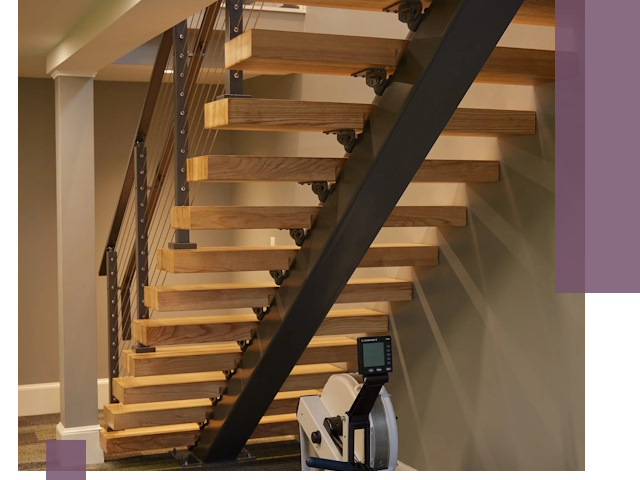 Лестницы на монокосоурах под ключ в Озёрске - изготовление и монтаж