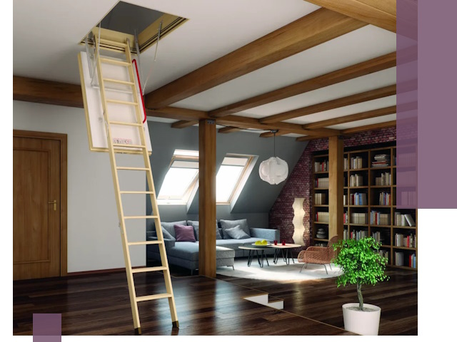 Чердачные лестницы под ключ в Озёрске: изготовление и монтаж