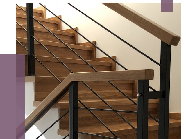 Обшивка металлической лестницы деревом в Озёрске от 4310 руб.