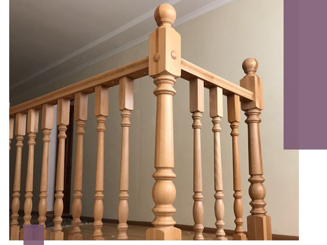 Деревянные перила на заказ в Озёрске: монтаж и изготовление