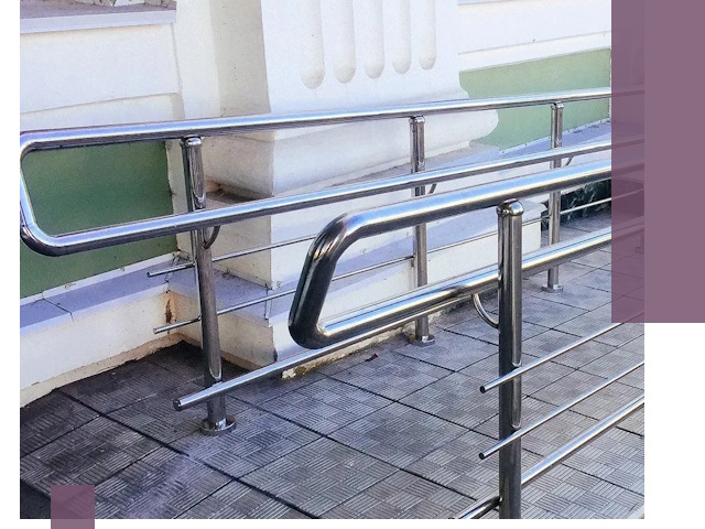 Ограждения пандусов из металла и нержавейки в Озёрске