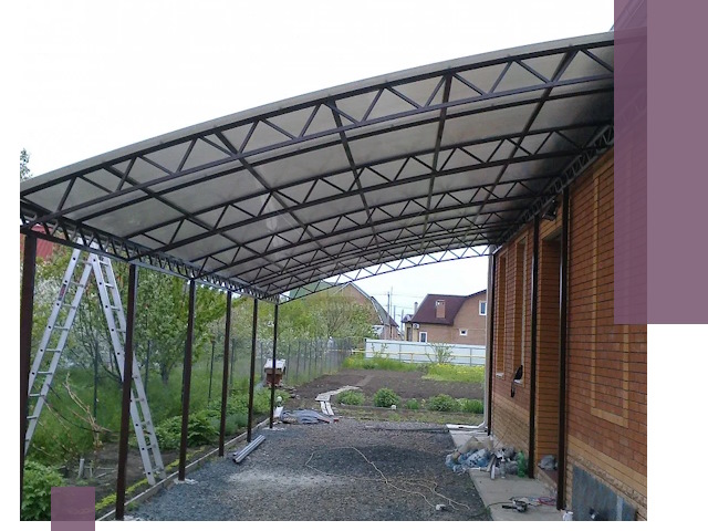 Профессиональный монтаж навесов под ключ в Озёрске