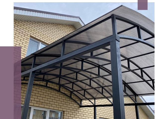 Монтаж козырьков в Озёрске от 11410 руб. | ПРОЛЁТ-Озр