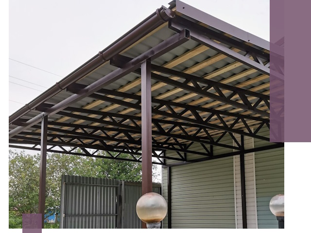 Навесы под ключ в Озёрске: изготовление, монтаж и гарантия