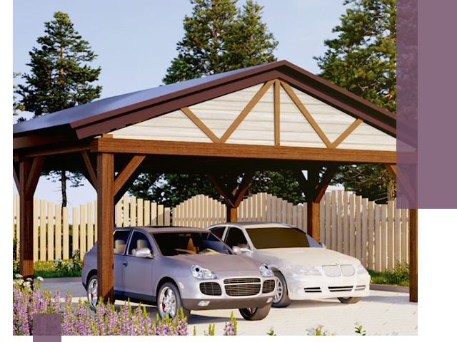 Навесы для автомобиля в Озёрске — изготовление и монтаж