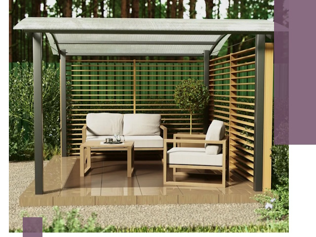 Навесы для дачи в Озёрске: изготовление, монтаж и демонтаж