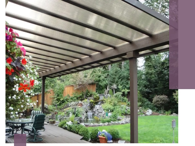 Навесы из поликарбоната под ключ в Озёрске быстро и надёжно