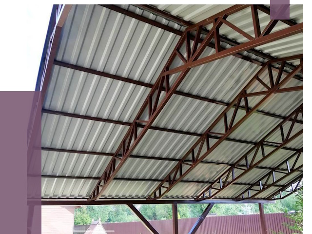 Навесы из профнастила в Озёрске от 7302 руб. | ПРОЛЁТ-Озр