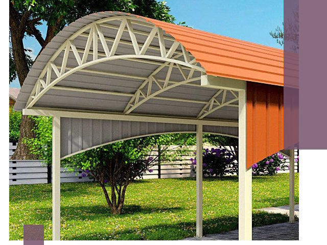 Навесы из профнастила под ключ в Озёрске — установка и монтаж