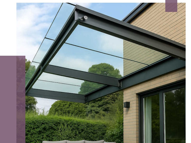 Стеклянные навесы и козырьки в Озёрске от 12170 руб.