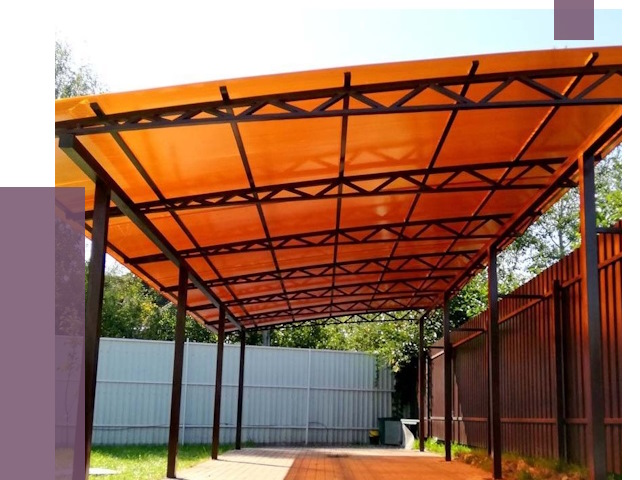 Односкатные навесы под ключ в Озёрске от 13032 руб. 