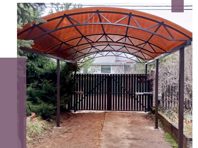 Арочные навесы в Озёрске от 12627 руб. — изготовление и монтаж | ПРОЛЁТ-Озр