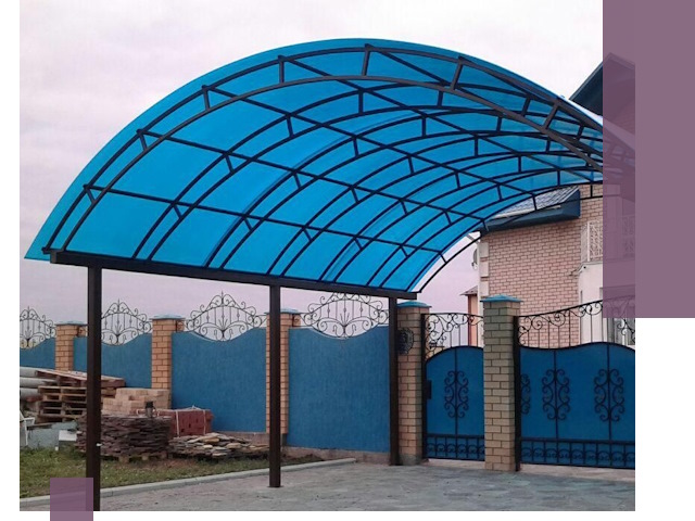 Арочные навесы под ключ в Озёрске — изготовление и монтаж