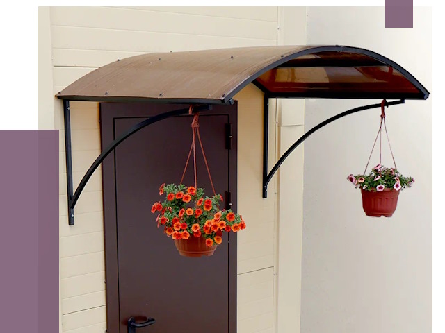 Козырьки над входом в Озёрске от 14706 руб.  | ПРОЛЁТ-Озр