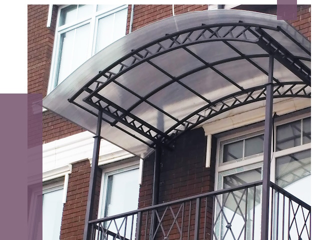 Козырьки над балконом в Озёрске от 8570 руб. | ПРОЛЁТ-Озр