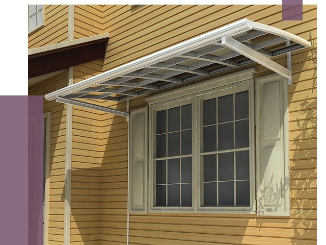 Козырьки над окнами в Озёрске от 7556 руб. — монтаж, покупки | ПРОЛЁТ-Озр