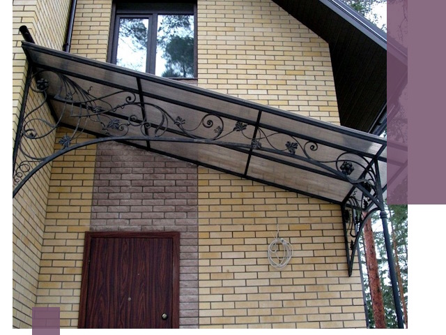 Односкатные козырьки из металла под ключ в Озёрске