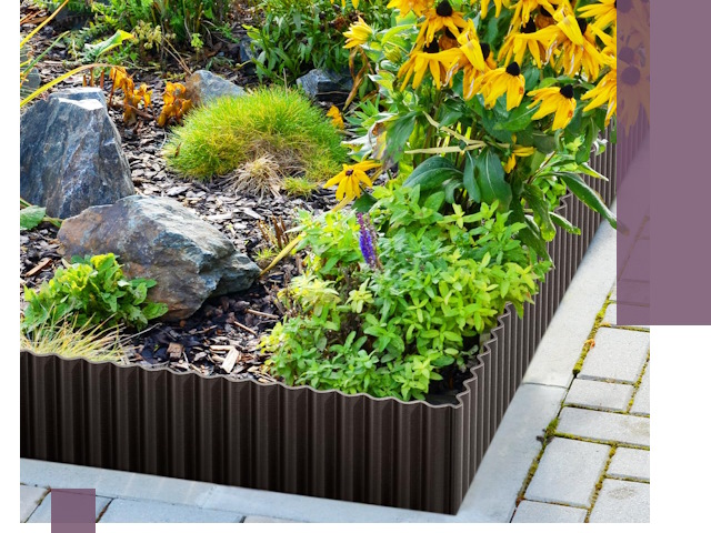 Металлические бордюры для клумб в Озёрске — производство и монтаж