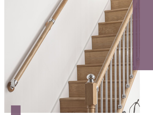 Пристенные поручни из стали и нержавейки под монтаж в Озёрске